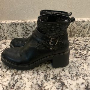 Moto boots with feminine details